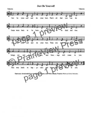 Song: Just Be Yourself