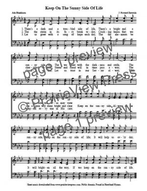 Song: Keep On The Sunny Side Of Life