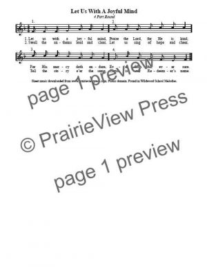 Song: Let Us With A Joyful Mind