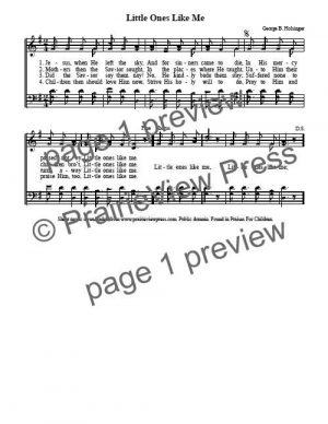 Song: Little Ones Like Me