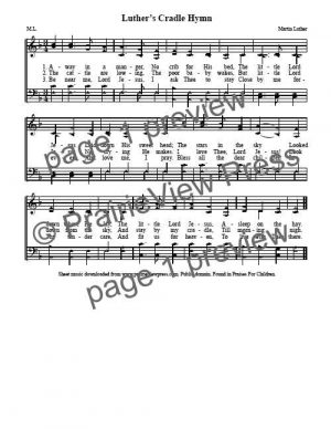 Song: Luther's Cradle Hymn