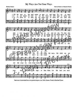 Song: My Ways Are Not Your Ways