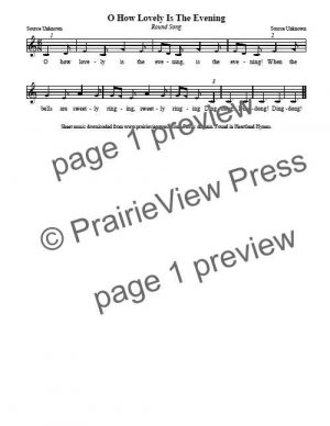 Song: Oh How Lovely Is The Evening