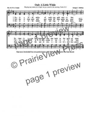 Song: Only A Little While