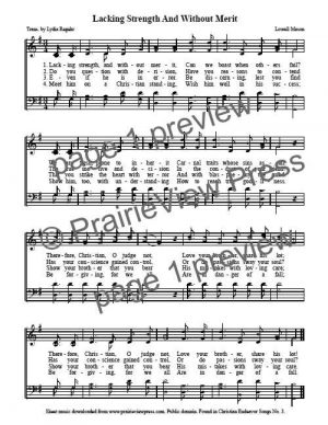 Song: Lacking Strength And Without Merit