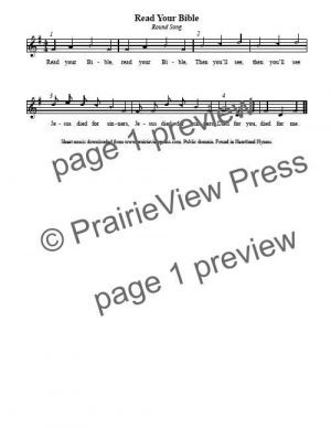 Song: Read Your Bible