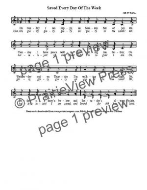 Song: Saved Every Day Of The Week