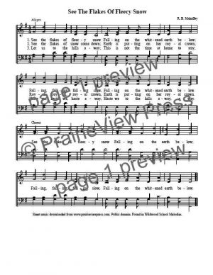 Song: See The Flakes Of Fleecy Snow