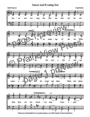 Song: Sunset And Evening Star