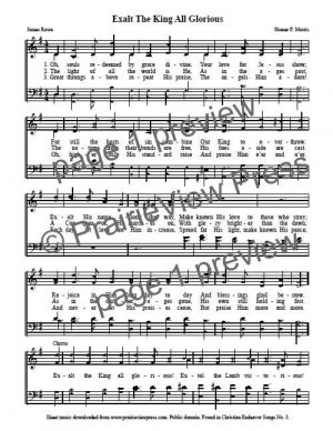 Song: Exalt The King All Glorious