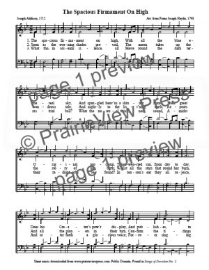 Song: The Spacious Firmament