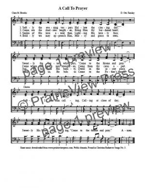 Song: A Call To Prayer