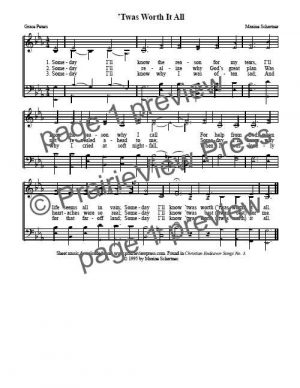 Song: Twas Worth It All