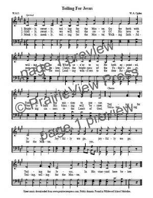 Song: Toiling For Jesus