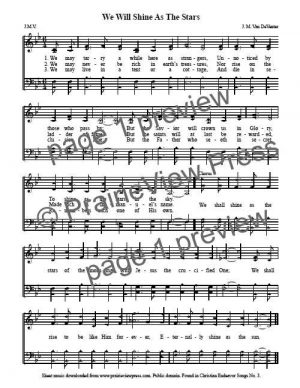 Song: We Shall Shine As The Stars