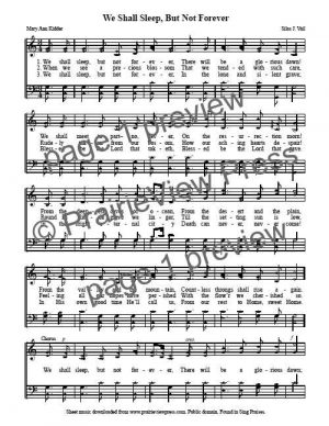 Song: We Shall Sleep But Not Forever