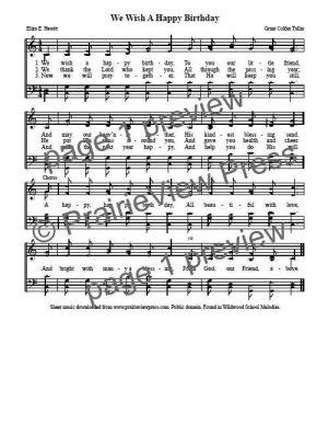 Song: We Wish A Happy Birthday