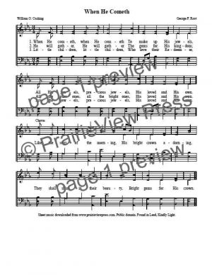 Song: When He Cometh