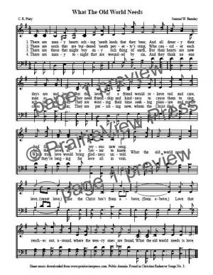 Song: What The Old World Needs