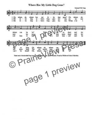 Song: Where Has My Little Dog Gone