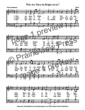 Song: Who Are These In Bright Array