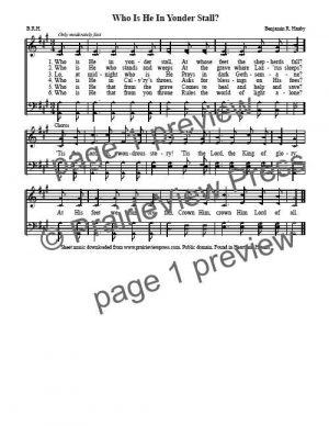 Song: Who Is He In Yonder Stall