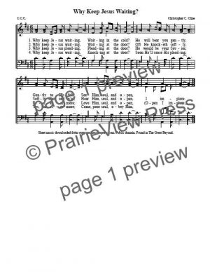 Song: Why Keep Jesus Waiting