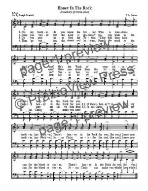 Song: Honey In The Rock