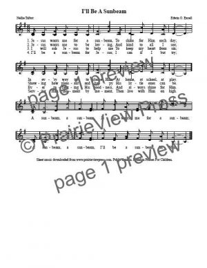 Song: I'll Be A Sunbeam