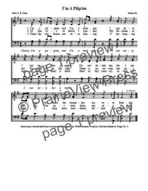 Song: I'm A Pilgrim