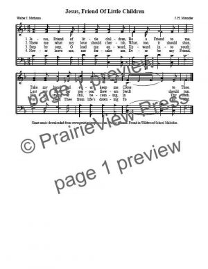 Song: Jesus Friend Of Little Children
