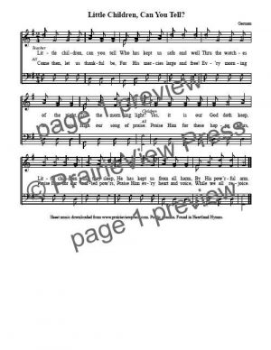 Song: Little Children Can You Tell