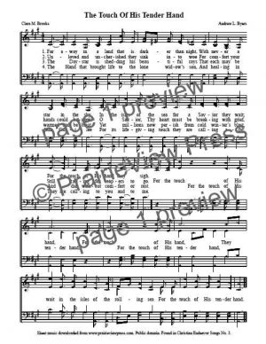 Song: The Touch of His Tender Hand