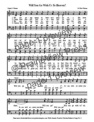 Song: Will You Go With Us To Heaven