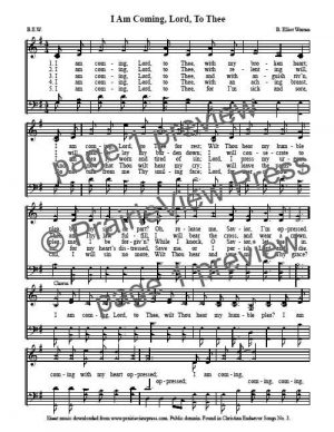 Song: I Am Coming Lord To Thee