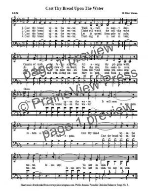 Song: Cast Thy Bread Upon the Water