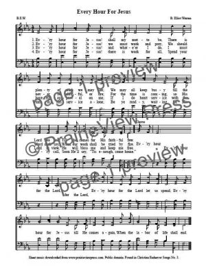 Song: Every Hour For Jesus