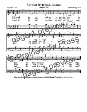 Song: Now Shall My Inward Joys Arise