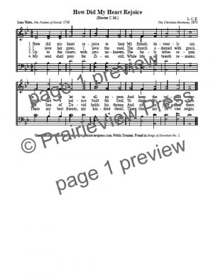 Song: How Did My Heart Rejoice