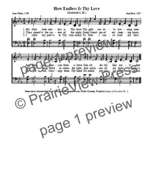 Song: How Endless Is Thy Love