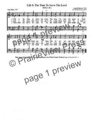 Song: Life Is The Time To Serve The Lord