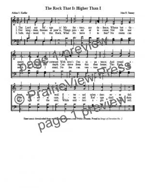 Song: The Rock That Is Higher Than I