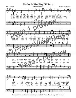 Song: The Son Of Man They Did Betray