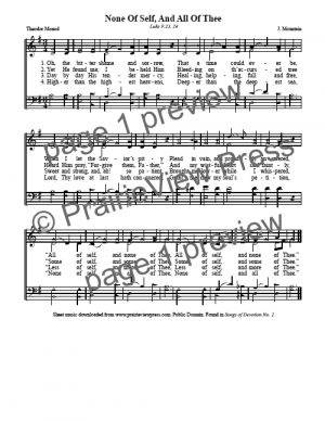 Song: None Of Self And All of Thee