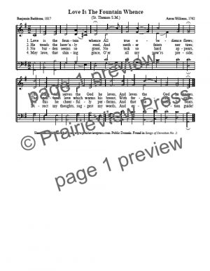 Song: Love Is The Fountain Whence