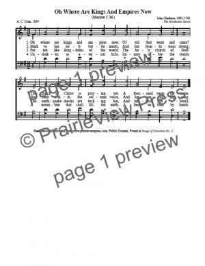 Song: Oh Where Are Kings And Empires Now