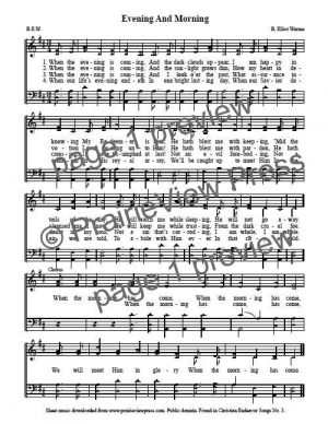 Song: Evening And Morning