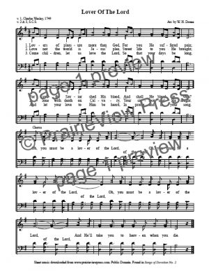 Song: Lover Of The Lord