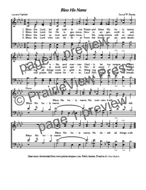 Song: Bless His Name