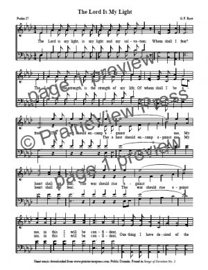 Song: The Lord Is My Light